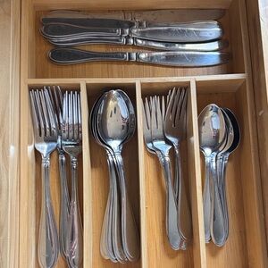 Stainless Steel Flatware Set - Silver